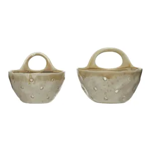 S/2 Stoneware Colander