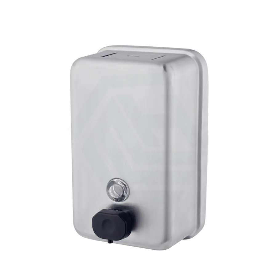 1.2L Tank Type Vertical Liquid Soap Dispenser Satin Stainless Steel Push-in Valve Surface Mounted