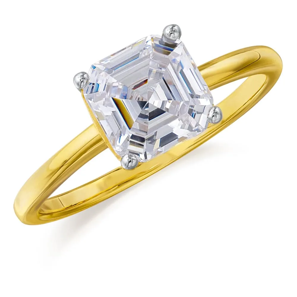 2 ct. Asscher Cut Solitaire Ring