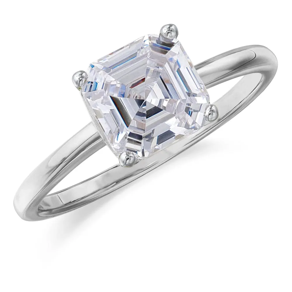 2 ct. Asscher Cut Solitaire Ring