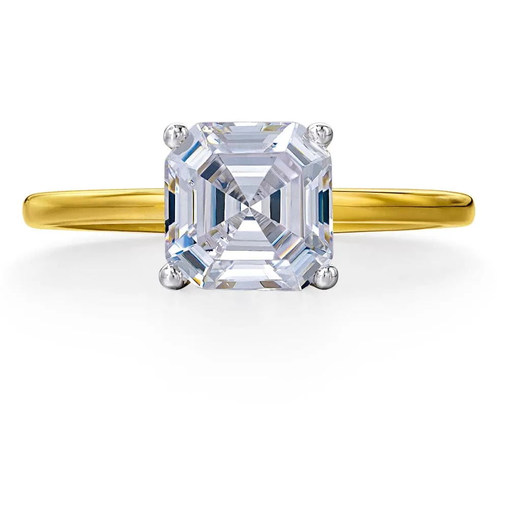 2 ct. Asscher Cut Solitaire Ring