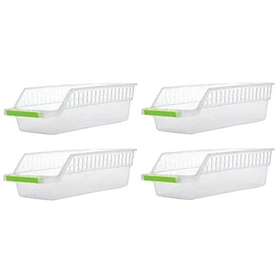 2055 Kitchen Plastic Space Saver Organizer Basket Rack- 4 pcs