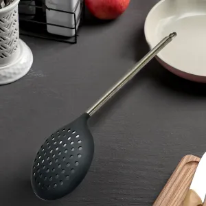 5202 Silicone Slotted Skimmer Strainer Spoon For Kitchen Use ( 1 pcs )