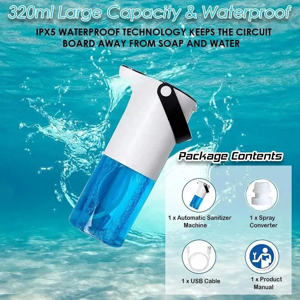 Automatic Rechargeable Sensor Touchless Sanitizer Liquid Alcohol Dispenser 320ml