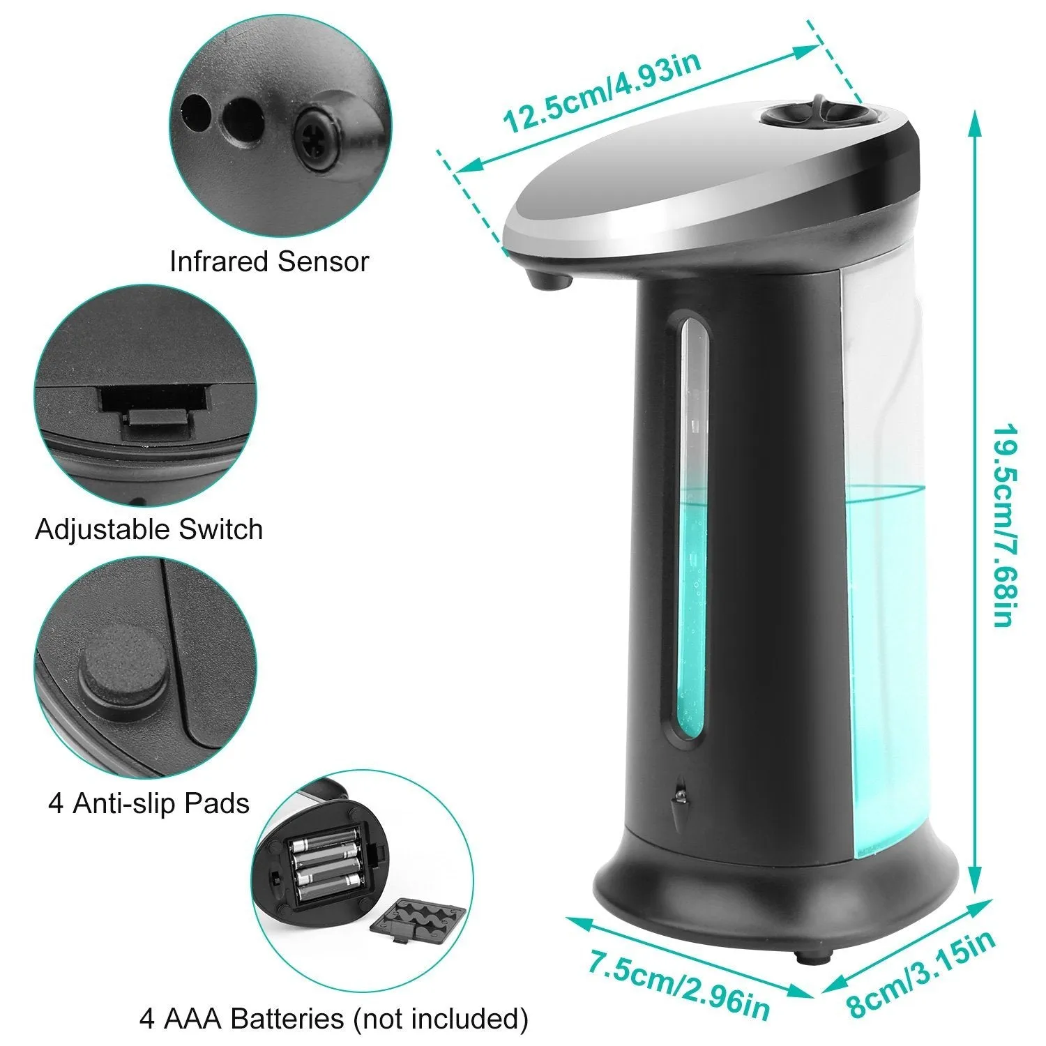 Automatic Soap Dispenser 400 ML/16.9 Oz