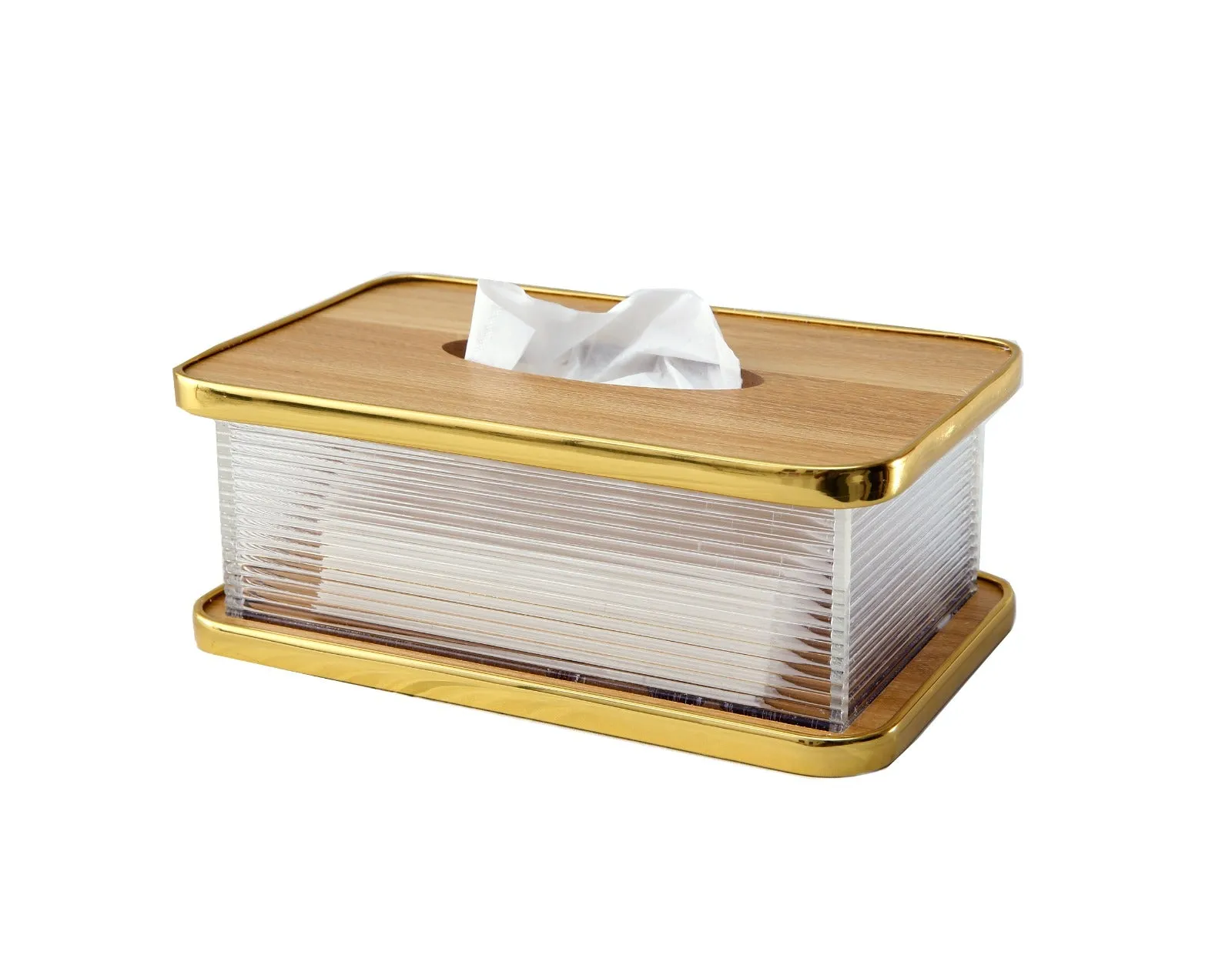 Bamboo Lid Tissue Paper Box Double Walled 5439-SA2403-12