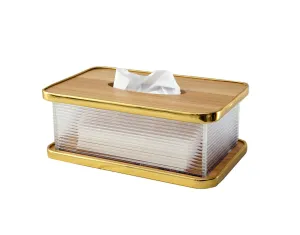 Bamboo Lid Tissue Paper Box Double Walled 5439-SA2403-12