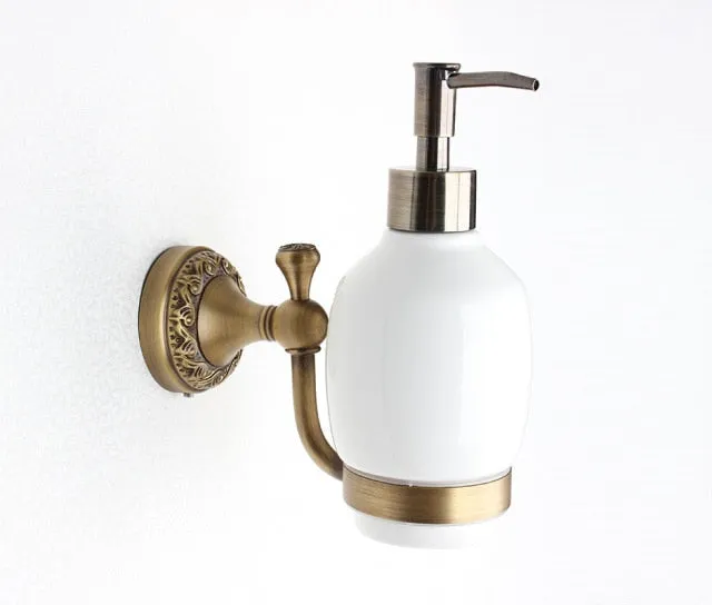 Brass Desktop Antique Brass Liquid Soap Dispenser Collection