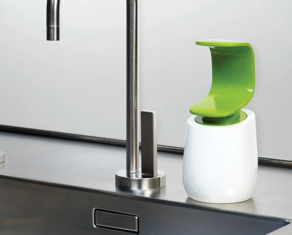 C-pump Soap Dispenser - White/Green by Joseph Joseph