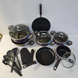 DESSINI 18 Pcs Cookware Set-Purple