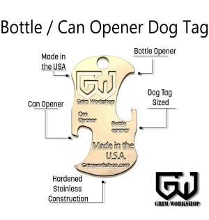 Dog Tag Bottle Opener Necklace and Can Opener