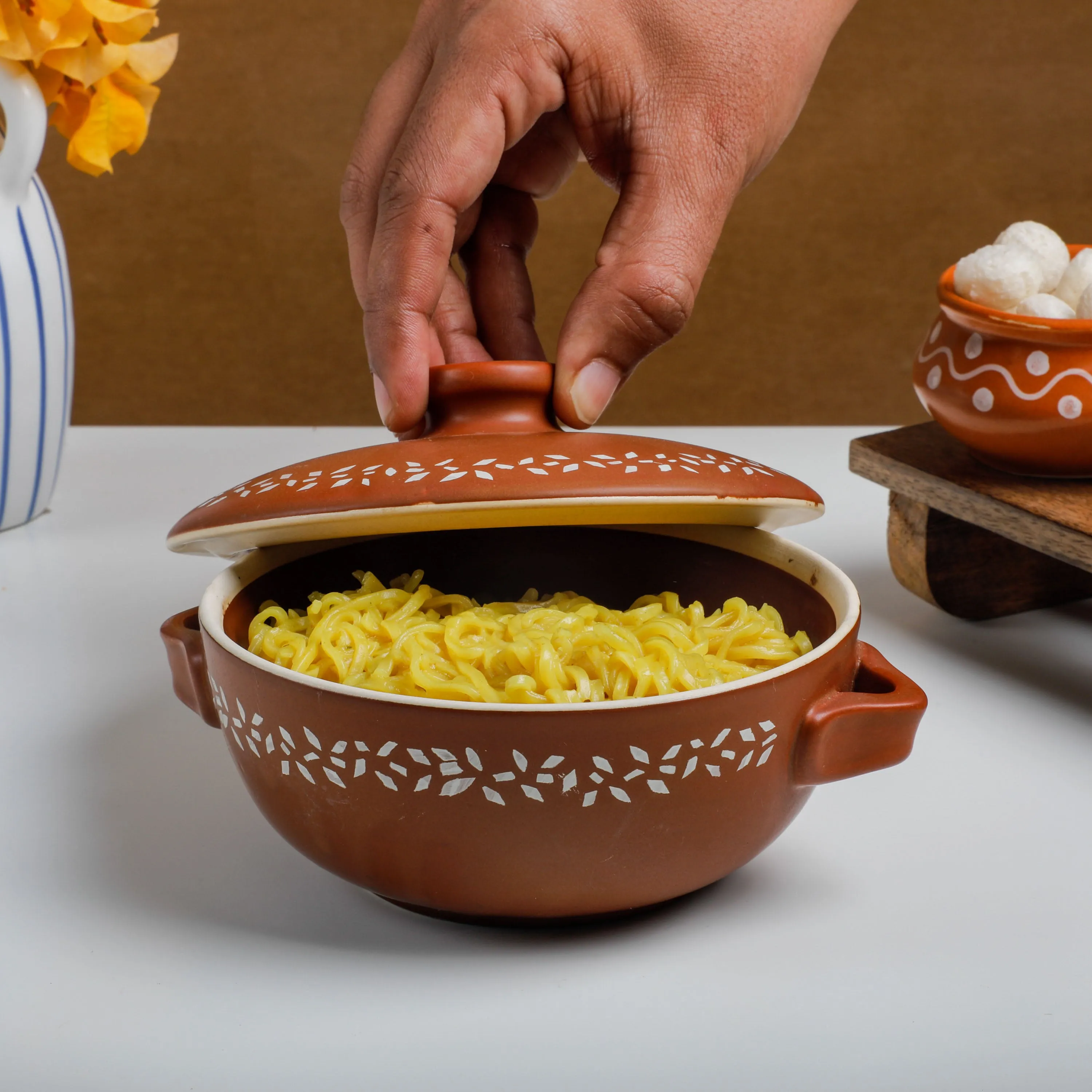 Floral Casserole Dish with Lid