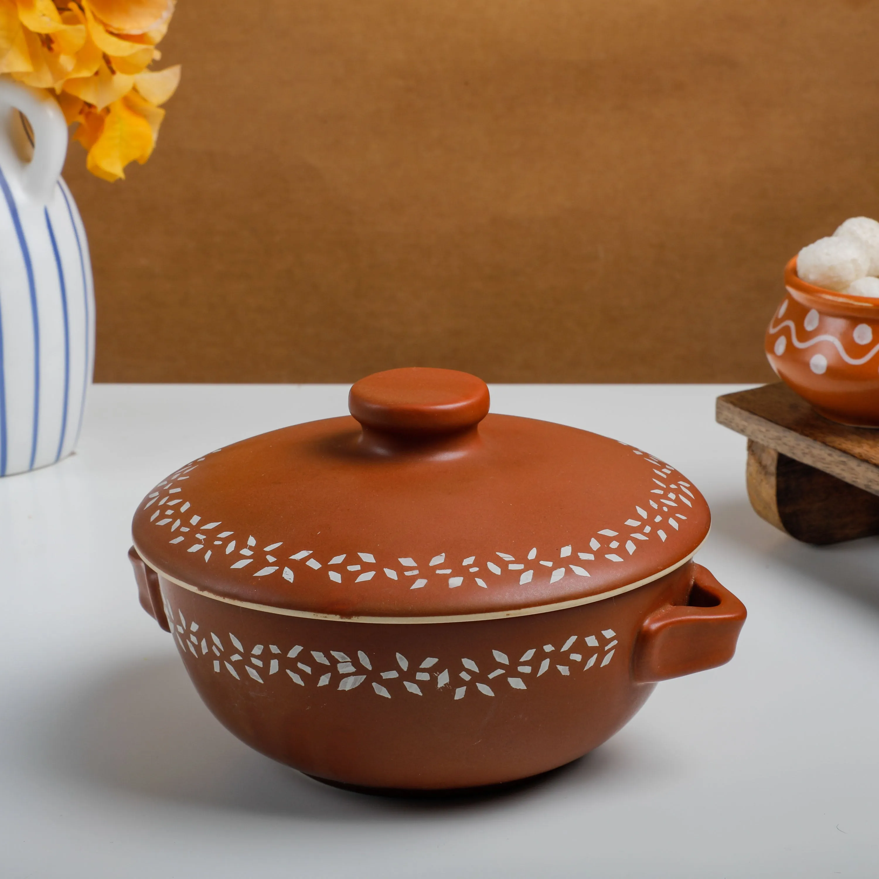 Floral Casserole Dish with Lid