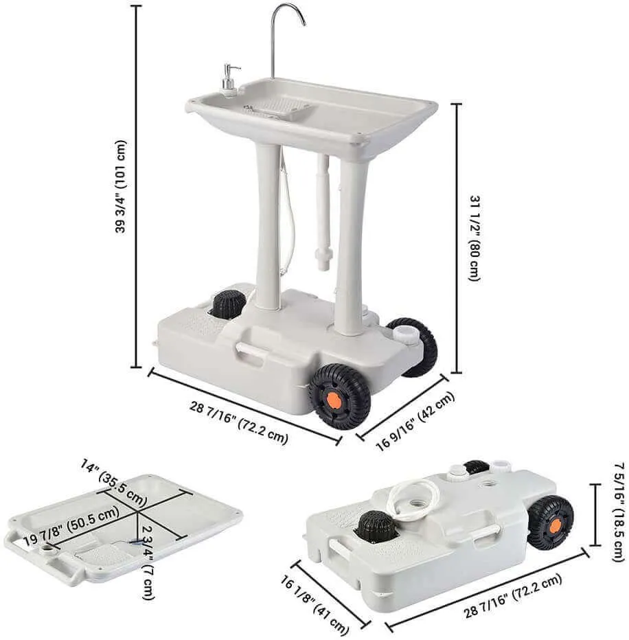 HomeStead Appliance Portable Sink With Dual Faucets