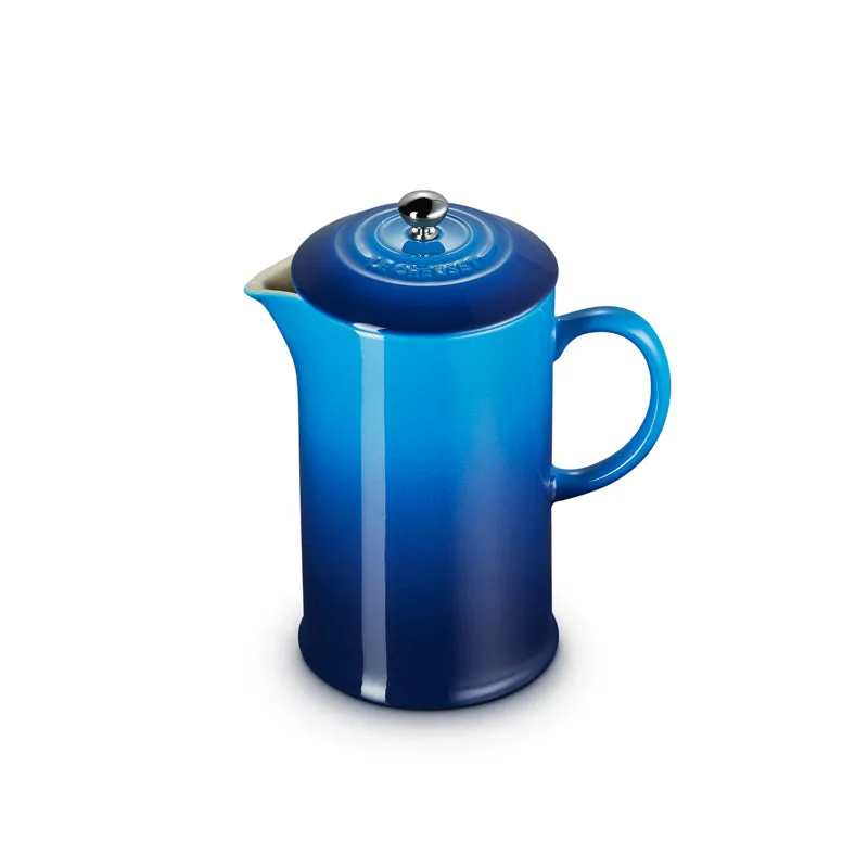 Le Creuset Stoneware Cafetiere with Metal Press 1L Azure