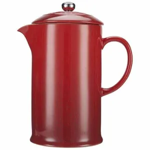 Le Creuset Stoneware Cafetiere with Metal Press 1L Cerise