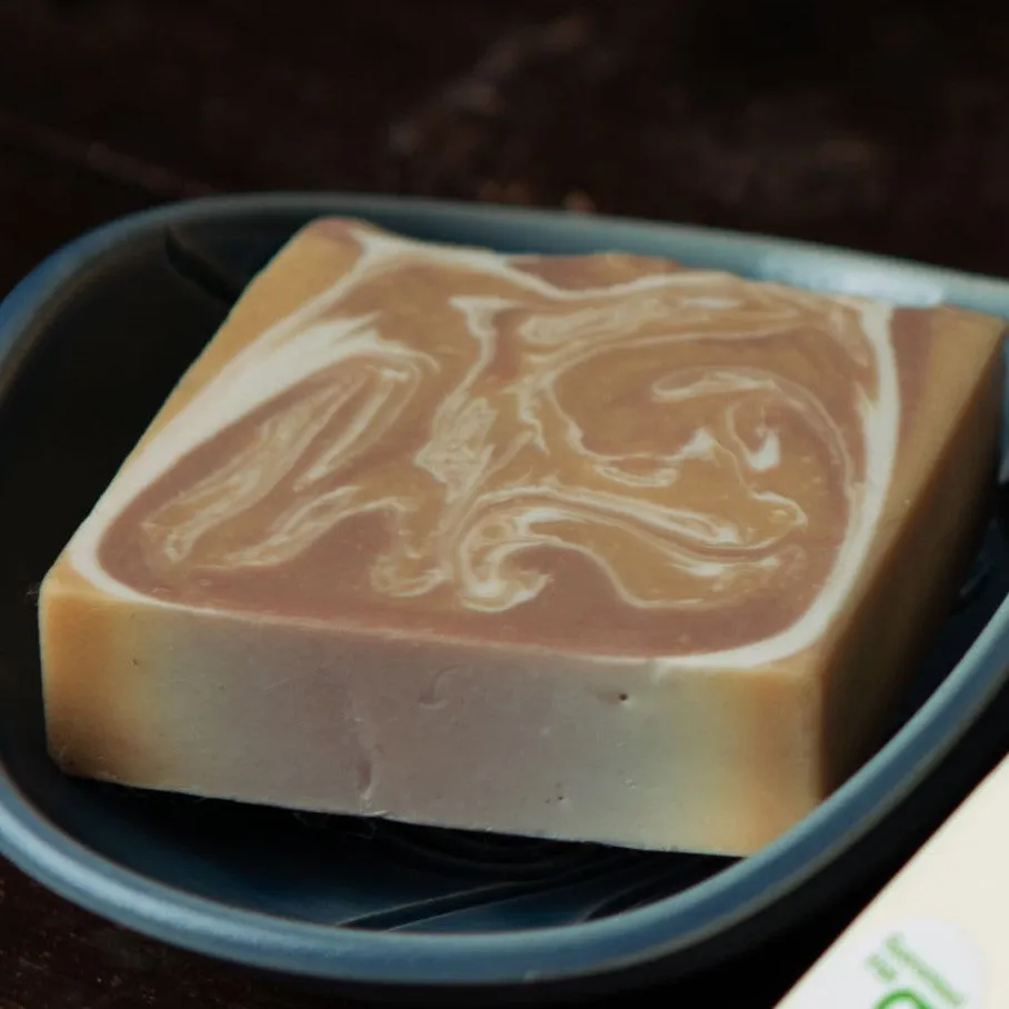 Luxury Hand Carved Soap Holder and Honey and Oat Soap