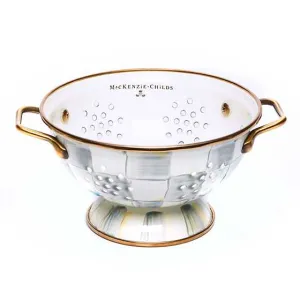 MacKenzie-Childs Sterling Check Enamel Small Colander