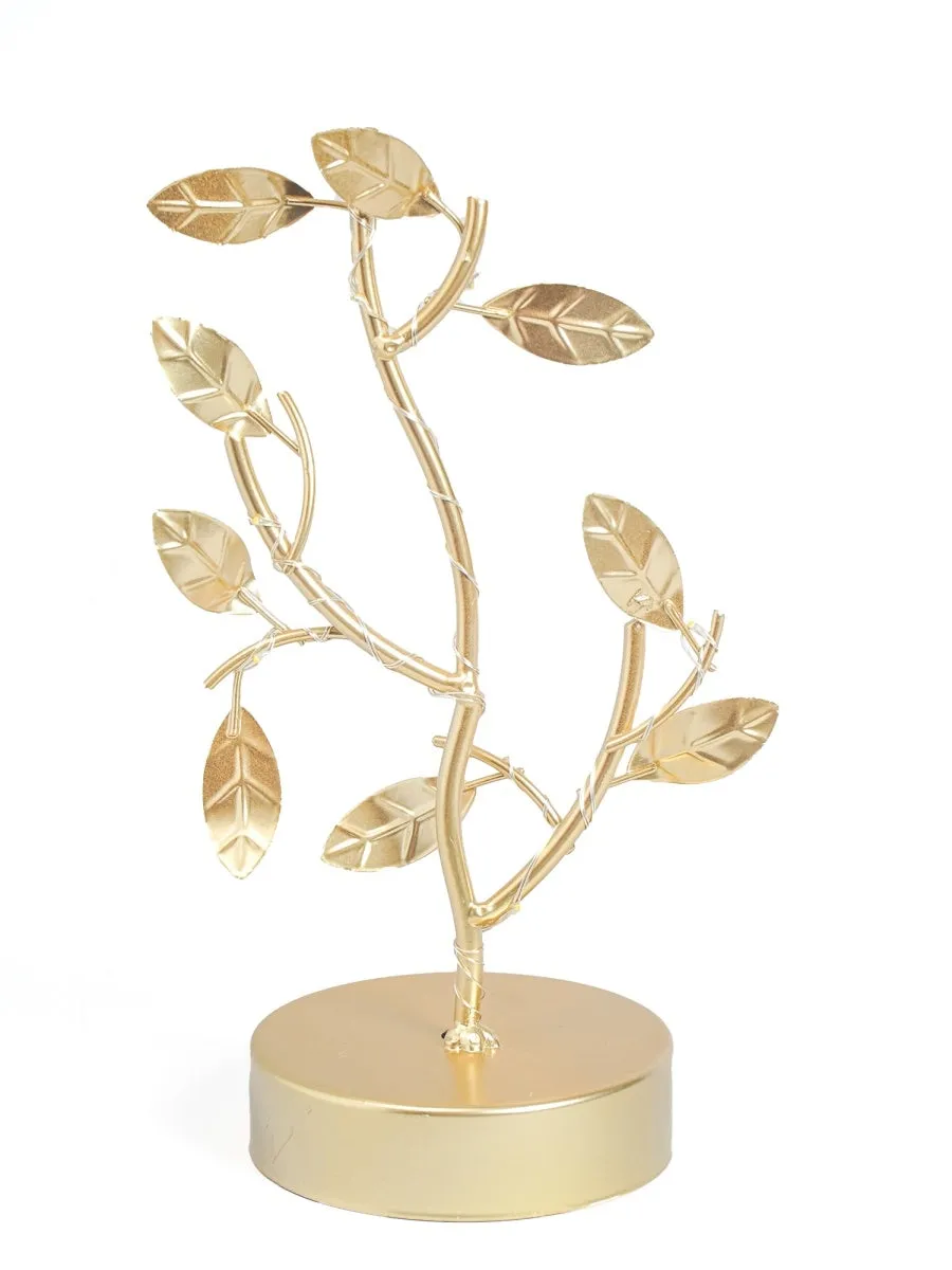 Metal Nordic Golden LED Tree Leaf(SA2405-15)