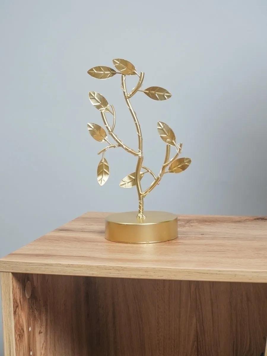 Metal Nordic Golden LED Tree Leaf(SA2405-15)