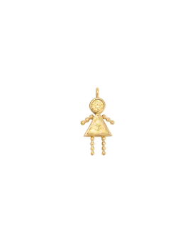 Mini Me Birthstone Girl Charm - 18K Gold Vermeil