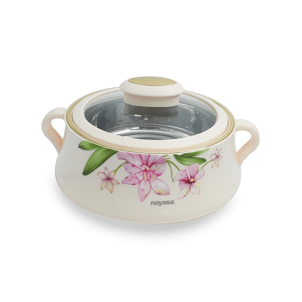 Nayasa Lorenzo Casserole Set With Glass Lid (1000ml,1500ml,2000ml)