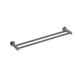 Nero MECCA Double Towel Rail 600MM GUN METAL 1924D-GM