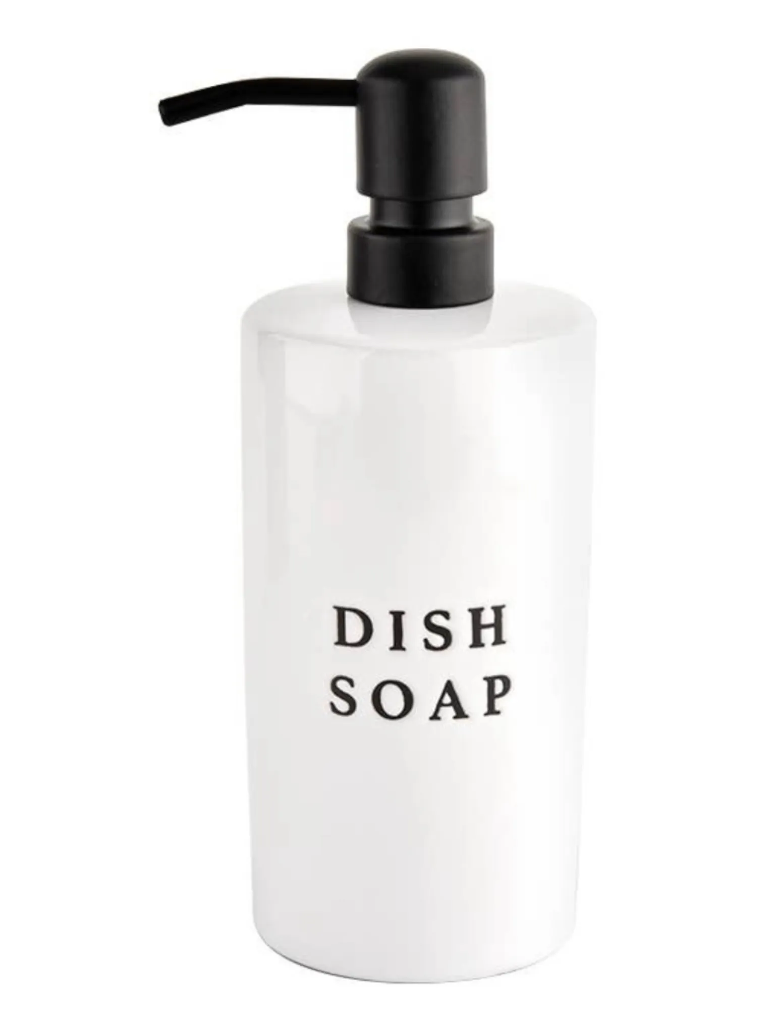 Premium White Stoneware Dish Soap Dispenser