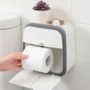 Wall-Mounted Bathroom Organizer Tissue Box Holder